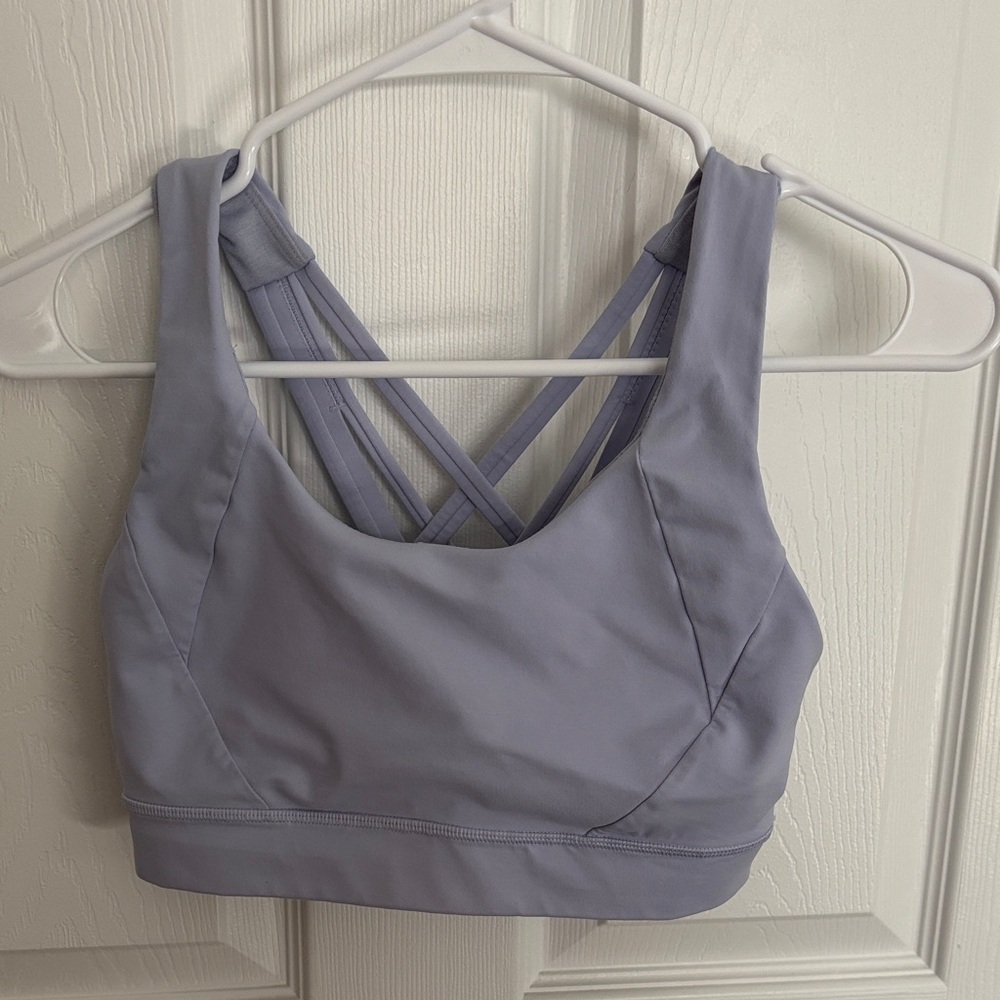 Lavender Strappy Back Sports Bra - LULULEMON
